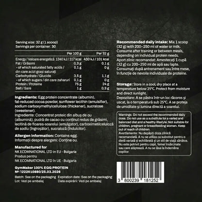 Isolate 100% Egg Protein Powder